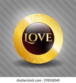 Love gold emblem