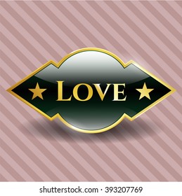Love gold emblem
