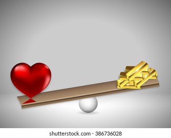 Love and gold on the scales