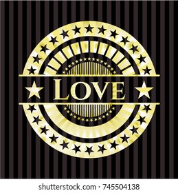 Love golden emblem or badge