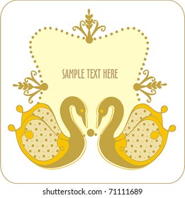 love golden swans