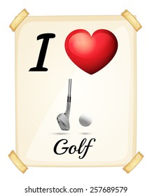 I love golf banner