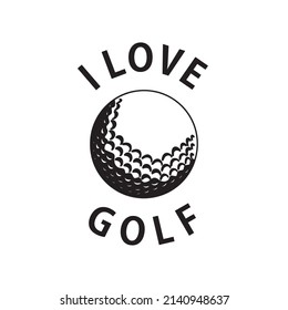I love golf illustration drawing