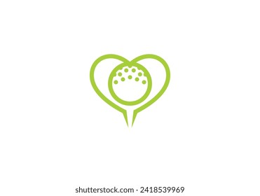 love golf sport logo design symbol template