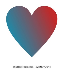 Diseño de vectores de arte gradiente de amor