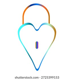 Ilustración de gradiente de amor con fondo blanco