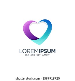 Love Gradient Logo vector illustration, colorful logo