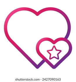 love gradient style icon isolated on white background