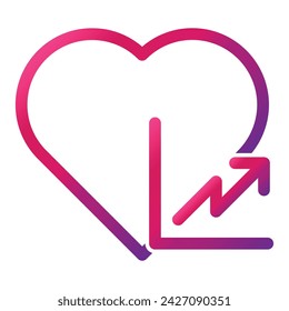 love gradient style icon isolated on white background