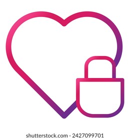 love gradient style icon isolated on white background