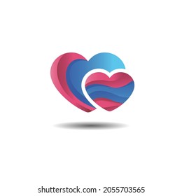 Love gradient style logo design