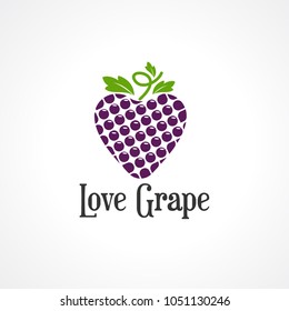 love grape logo vector, icon, element for business