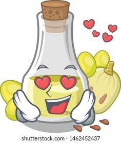 In love grape seed oil the mascot shape