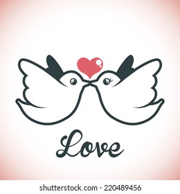love graphic design , vector illustration