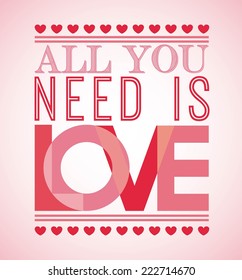 love graphic design , vector illustration