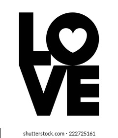 diseño gráfico de amor , ilustración vectorial