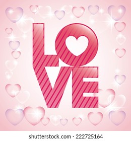 love graphic design , vector illustration