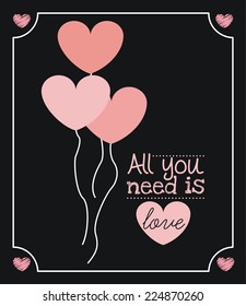 love graphic design , vector illustration