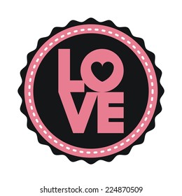 love graphic design , vector illustration