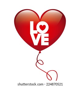 love graphic design , vector illustration