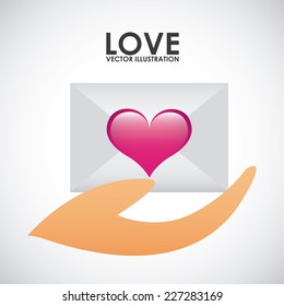 love graphic design , vector illustration