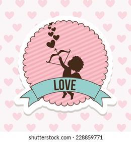 love graphic design , vector illustration