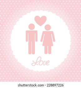 love graphic design , vector illustration