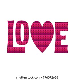 love graphic with heart shape vector graphic