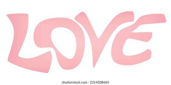 Love graphic text. vector illustration
