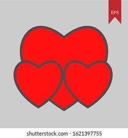 love graphic vector illustration, which can be used for icons, web logos, backgrounds, profile icons, even application logos, decorative ornaments, and for Valentine's Day