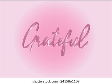 love and grateful slogan design vector