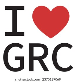 Me encanta el vector de tipografía de Grecia