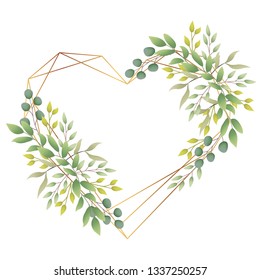 love greenery frame background