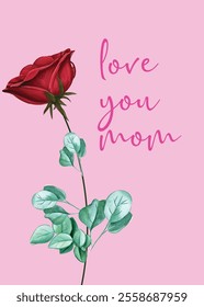 love greeting card design for mother
