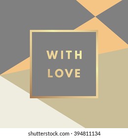 Love greeting card. Minimal printable journaling card, creative card, art print, minimal label design for banner, poster, flyer.