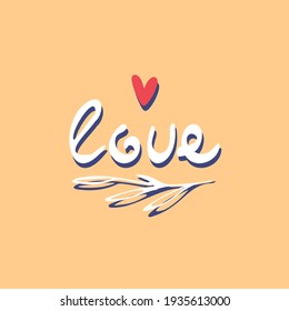 Love greeting card. Romantic illustration.
