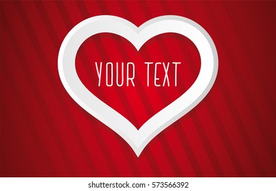 Love Greeting card template. Vector background for wedding or valentene day.