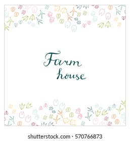Love greeting postcards. Vector illustrations with lettering text. 