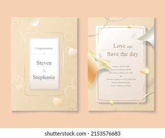 Love and greeting_wedding card 001 shows love atmosphere that suit for wedding and valentine's day vector illustration graphic EPS 10