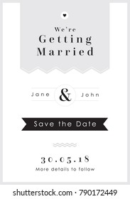 Love Grey Tag Theme - Wedding Set - Save The Date