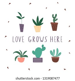 Love grows here home plants