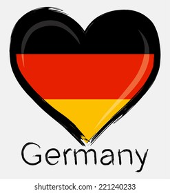 love grunge Germany flag 