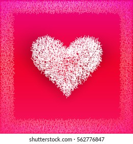 Love - Grunge stenciled heart. Street art style Valentines Day card-3