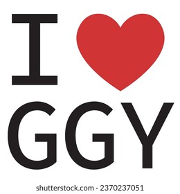 I love Guernsey typography vector