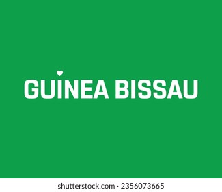 I love Guinea Bissau, Independence day, love Guinea Bissau, Guinea Bissau, Love, 24 September, 24th September, National Day, Heart, Icon Typographic Design Vector Illustration Editable Eps Minimal