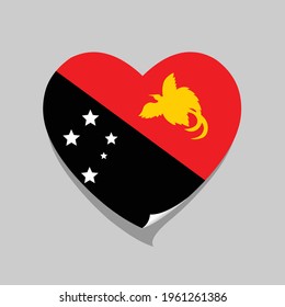 I love Guinea flag heart vector illustration