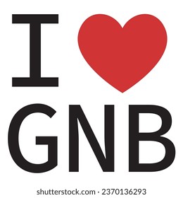 I love Guinea-Bissau typography vector