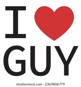 I love Guyana typography vector