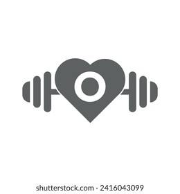 Love Gym Logo combine with letter O vector template
