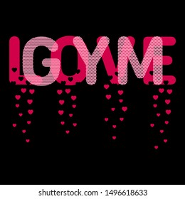 LOVE GYM,Graphic design print t-shirts sports women,vector